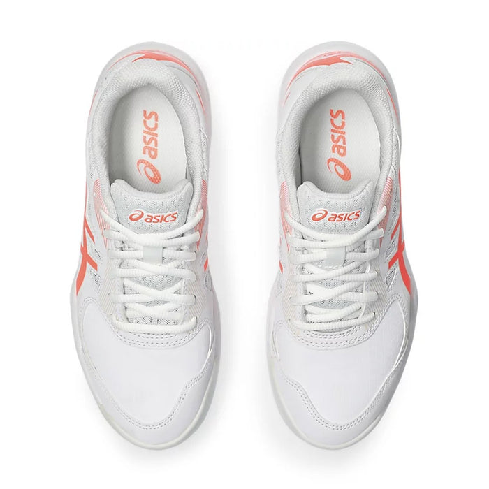 Asics Court Slide 3 Tennis Shoes (White/Sun Coral) 6
