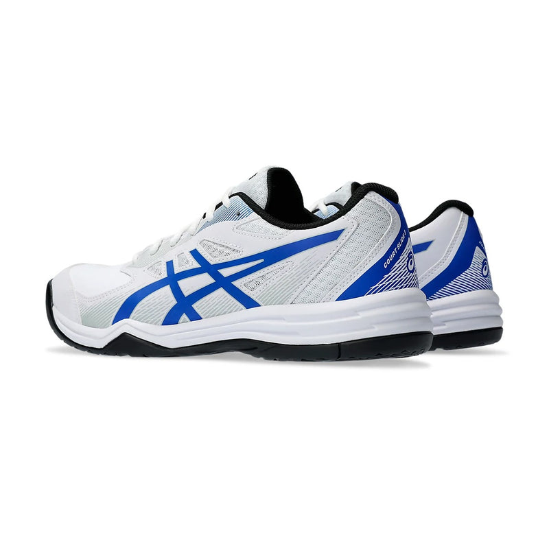 Asics Court Slide 3 Tennis Shoes (White/Tuna Blue) 4