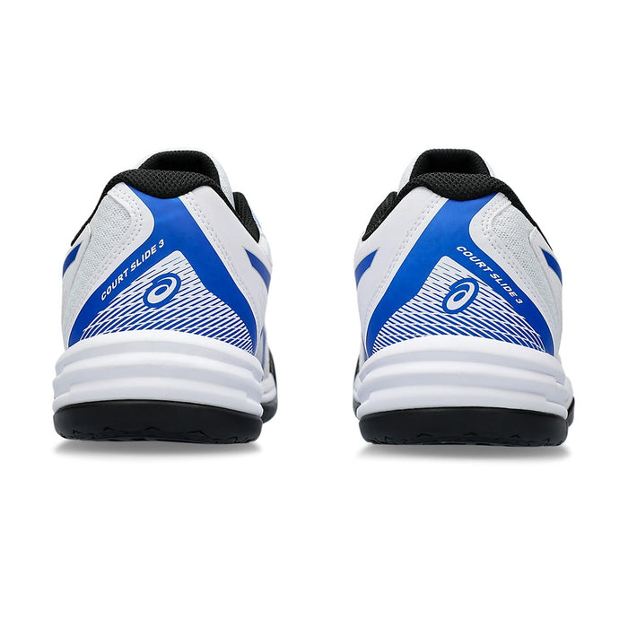 Asics Court Slide 3 Tennis Shoes (White/Tuna Blue) 5