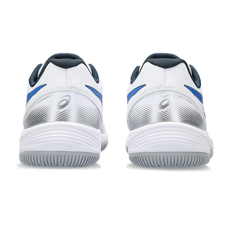 Asics Gel Court Hunter 3 Badminton Shoes (White/Blue) 5