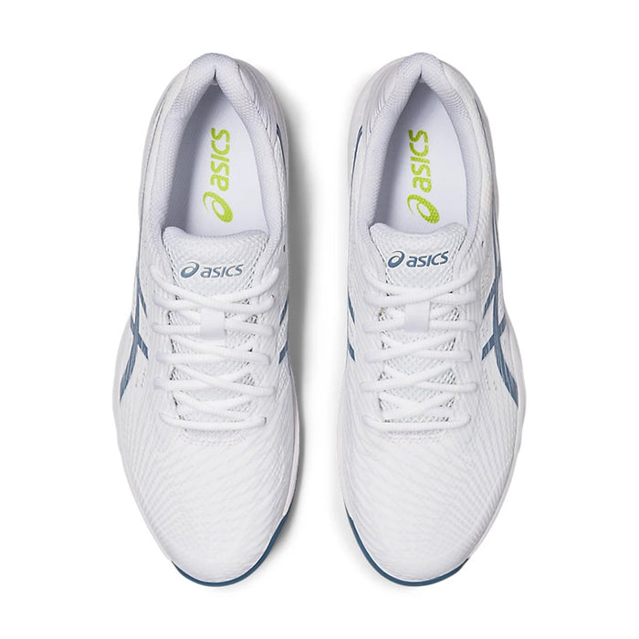 Asics Gel Game 9 Tennis Shoes (White/Steel Blue) 6