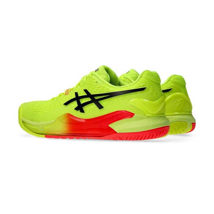 Asics Gel Resolution 9 Paris Tennis Shoes (Safety Yellow/Black) 4