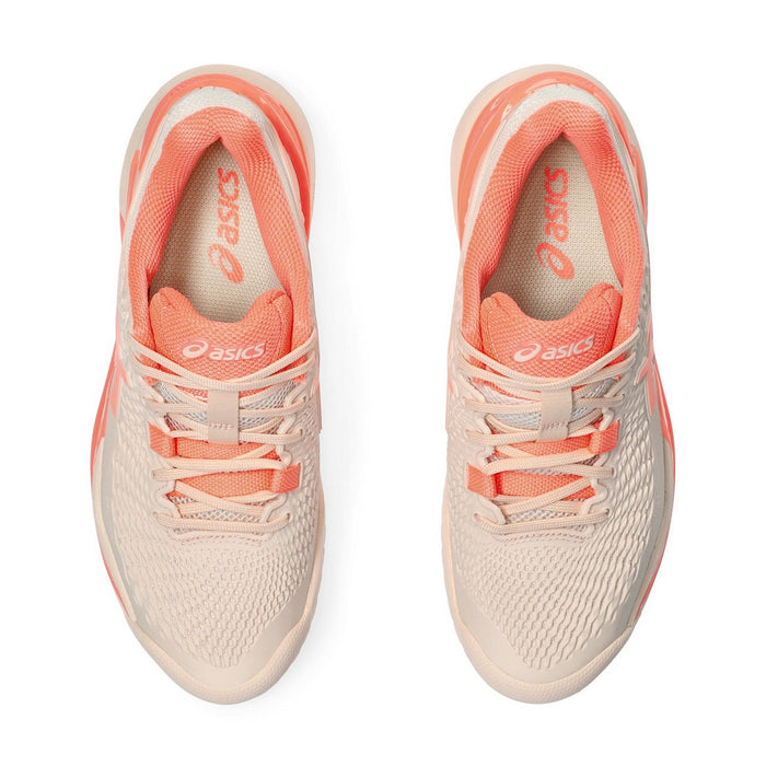 Asics Gel Resolution 9 Tennis Shoes (Pearl Pink/Sun Coral) 6