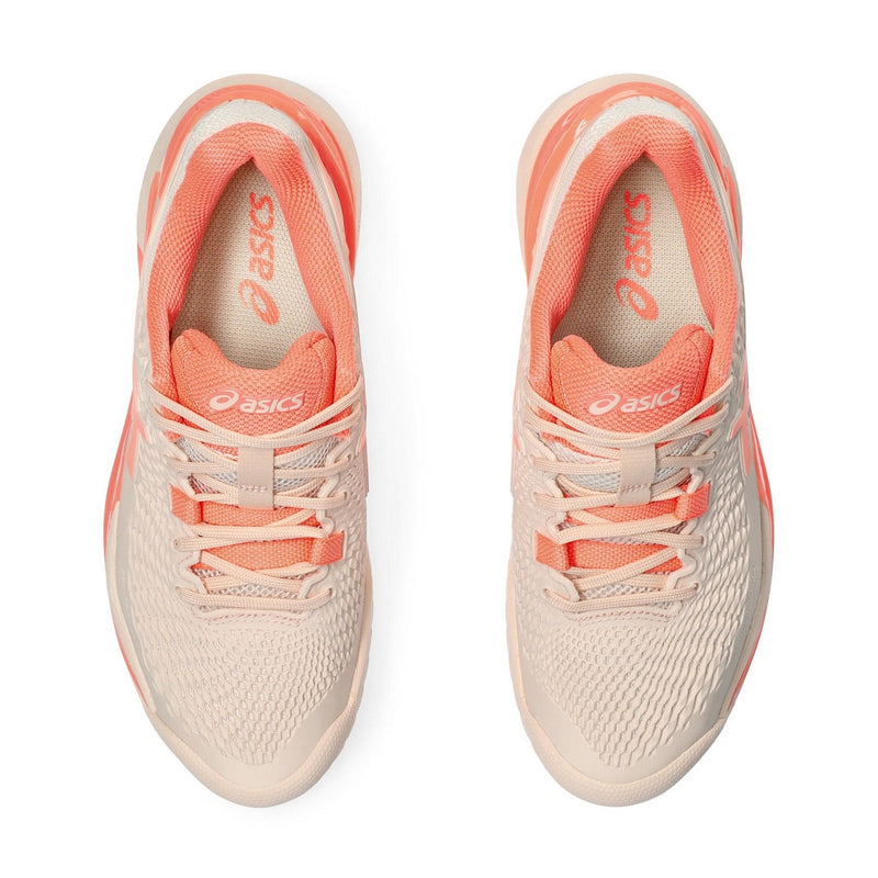 Asics Gel Resolution 9 Tennis Shoes (Pearl Pink/Sun Coral) 6