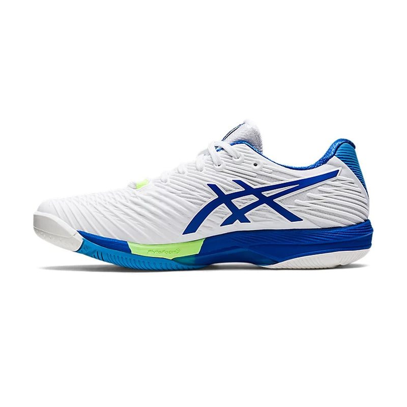 Asics Solution Speed FF 2 Tennis Shoes (White/Tuna Blue) 2