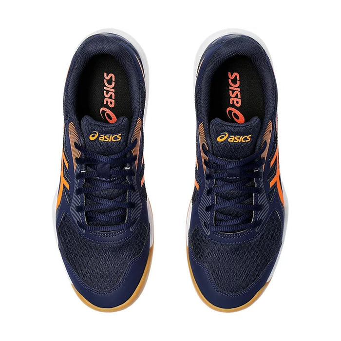 Asics Upcourt 5 Badminton Shoes (Classic Peacock/Shocking Orange) 6