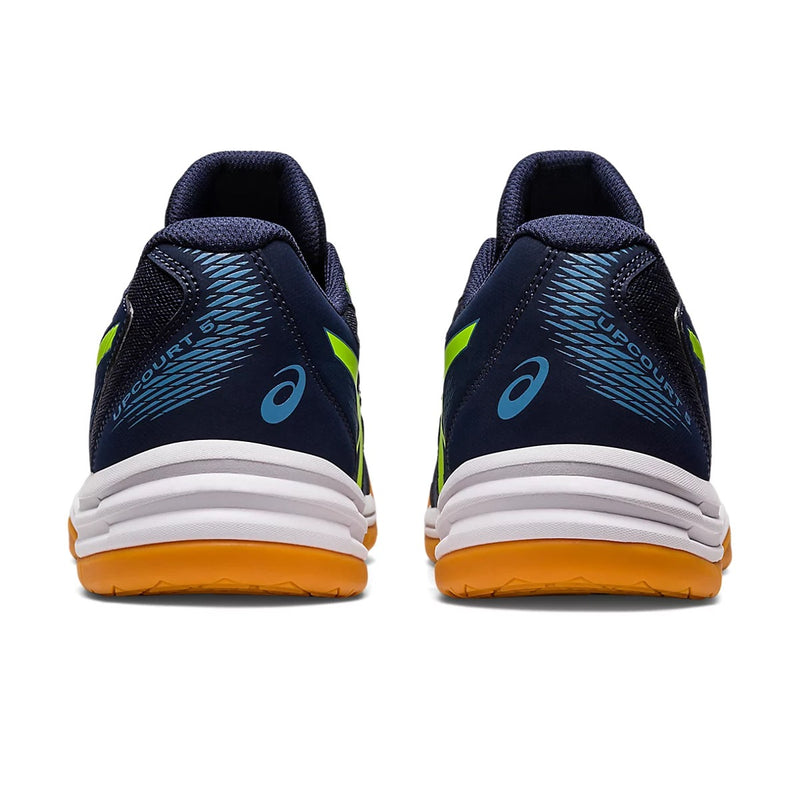 Asics Upcourt 5 Badminton Shoes (Midnight/Hazard Green) 5