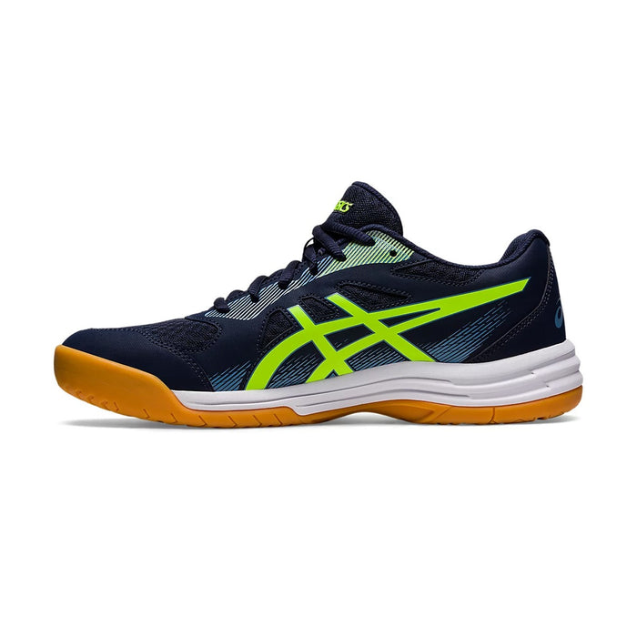 Asics Upcourt 5 Badminton Shoes (Midnight/Hazard Green) 2