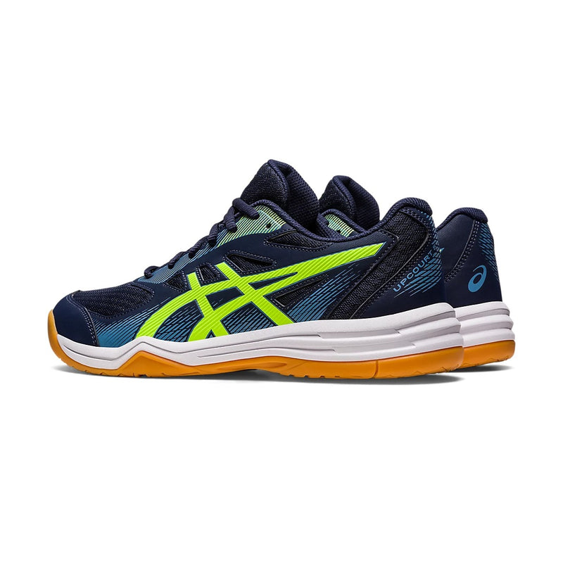 Asics Upcourt 5 Badminton Shoes (Midnight/Hazard Green) 4