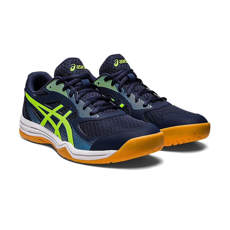 Asics Upcourt 5 Badminton Shoes (Midnight/Hazard Green) 3