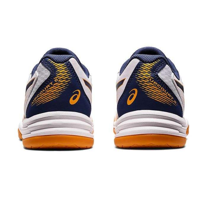 Asics Upcourt 5 Badminton Shoes (White/Deep Ocean) 5
