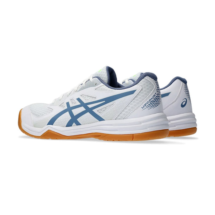 Asics Upcourt 5 Badminton Shoes (White/Denim Blue) 4