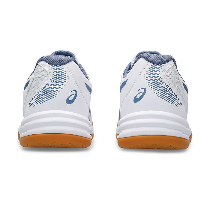 Asics Upcourt 5 Badminton Shoes (White/Denim Blue) 5