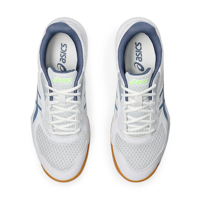 Asics Upcourt 5 Badminton Shoes (White/Denim Blue) 6