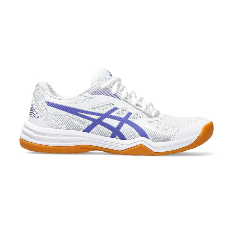 Asics Upcourt 5 Badminton Shoes (White/Violet) 1