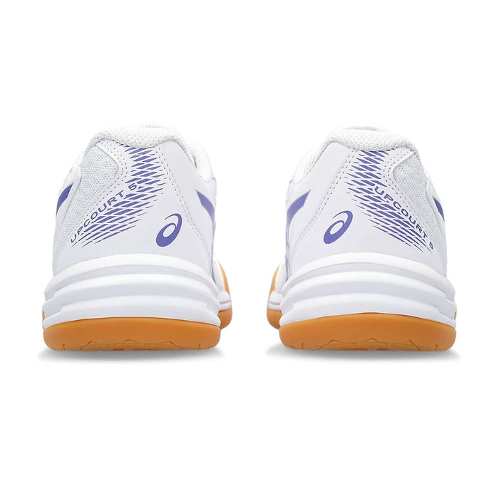 Asics Upcourt 5 Badminton Shoes (White/Violet) 5