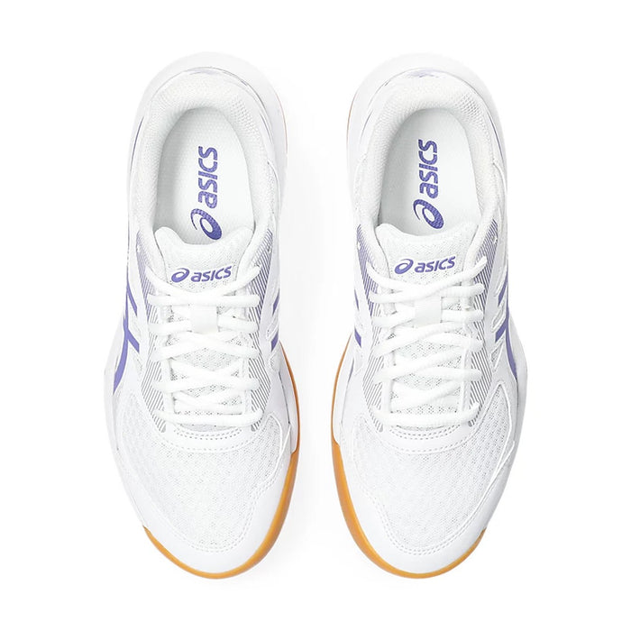Asics Upcourt 5 Badminton Shoes (White/Violet) 6
