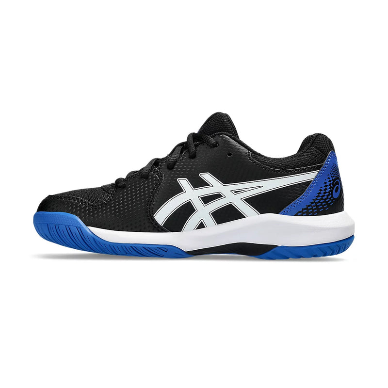 Asics Gel Dedicate 8 GS Court Shoes for Kids (Black/Tuna Blue) 2