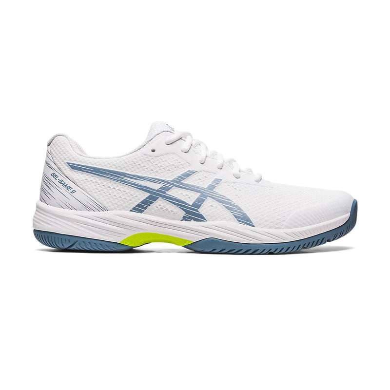 Asics Gel Game 9 Court Shoes (White/Steel Blue) 1