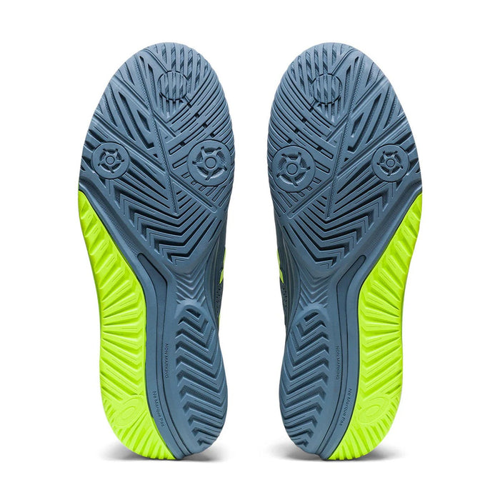 Asics Gel Resolution 9 Court Shoes (Steel Blue/Hazard Green) 7