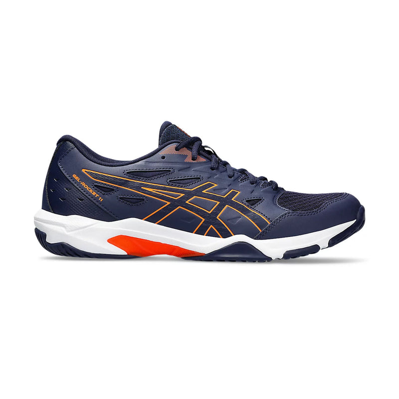 Asics Gel Rocket 11 Court Shoes (Peacoat/Shocking Orange) 1