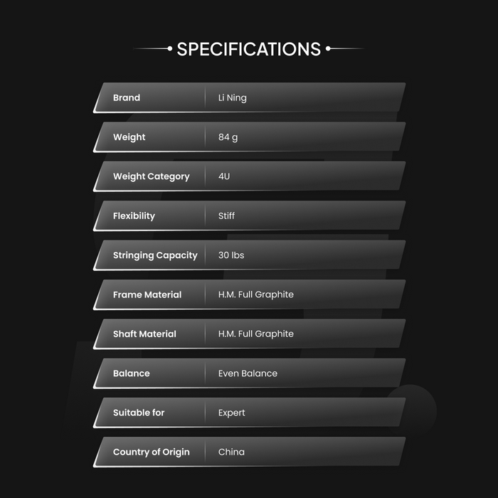 Li-Ning Blade X 800 Badminton Racket (4U/ 84 gms) 9
