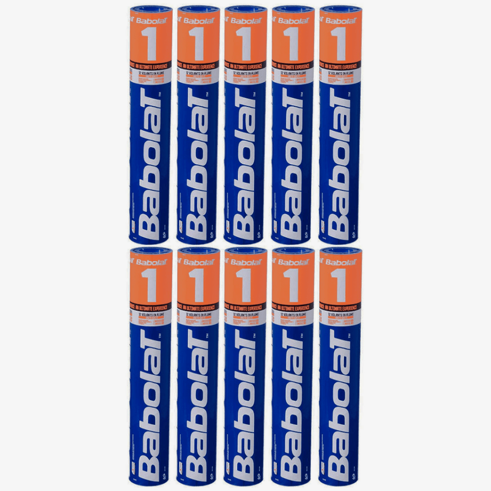 Babolat 1 Badminton Feather Shuttlecock Speed 77 (Pack of 10)