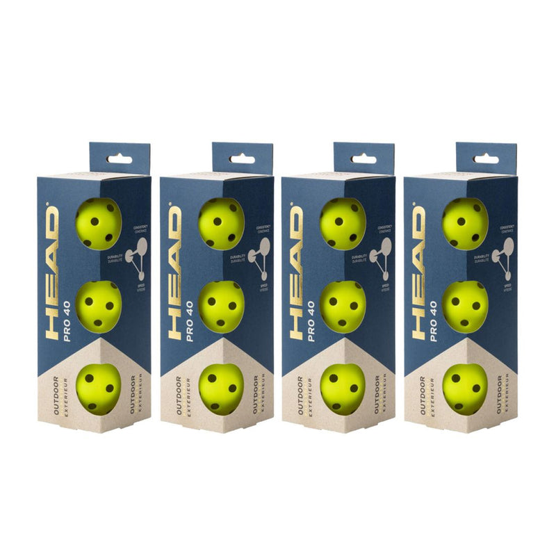 HEAD 3B Pro 40 Outdoor Pickleball (Pack of 12) 1