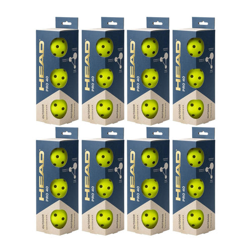 HEAD 3B Pro 40 Outdoor Pickleball (Pack of 24)