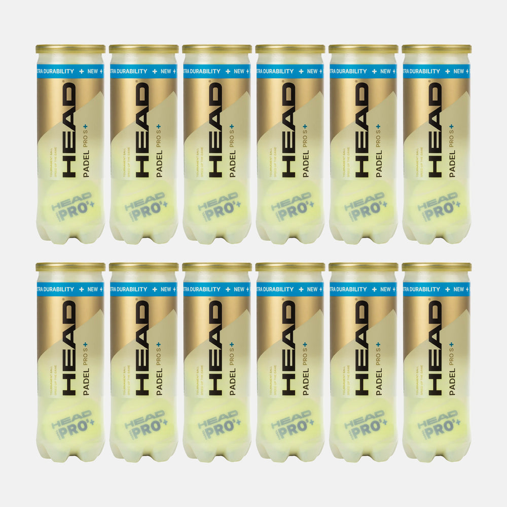 HEAD Pro S+ Padel Balls (36 Balls/12 Cans)