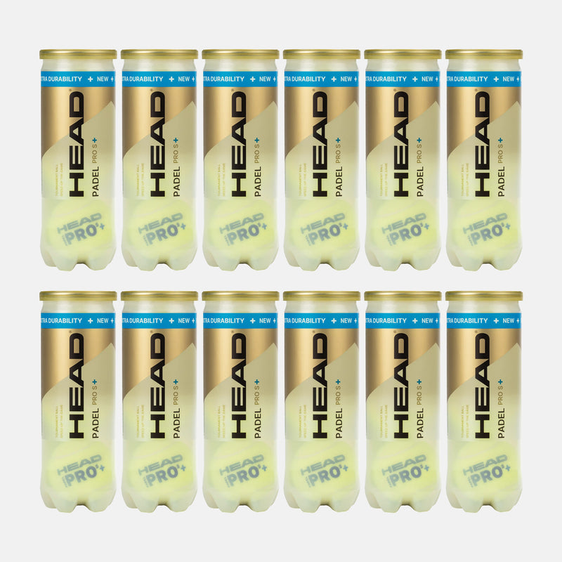 HEAD Pro S+ Padel Balls (36 Balls/12 Cans) 1
