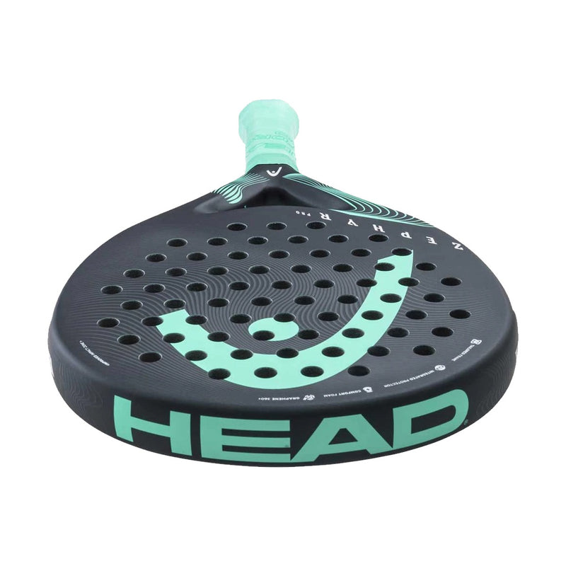 HEAD Zephyr Pro 2023 Padel Racquet (Black/Teal) 4