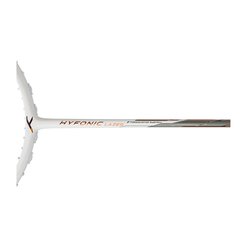 Hundred Hyfonic Lazer Badminton Racket - 5U (White/Copper) 3