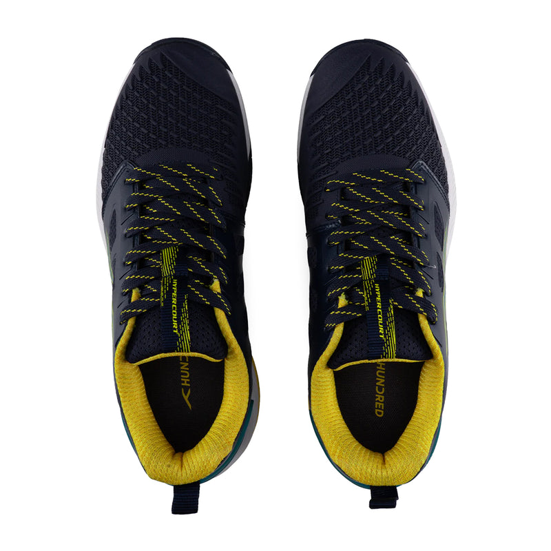 Hundred Hyper Court Badminton Shoes (Navy/Green/Yellow) 4