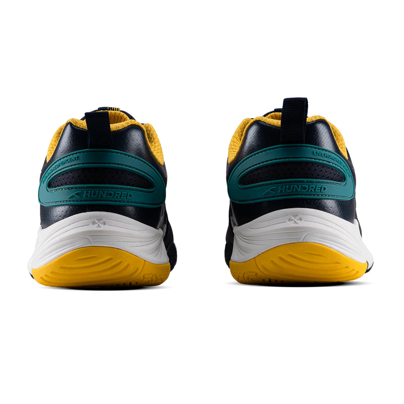 Hundred Hyper Court Badminton Shoes (Navy/Green/Yellow) 5