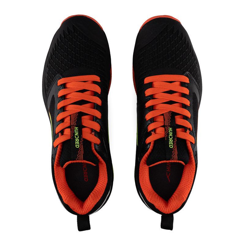 Hundred Hyper Spike Badminton Shoes (Black/Orange/Lime/Blue) 4