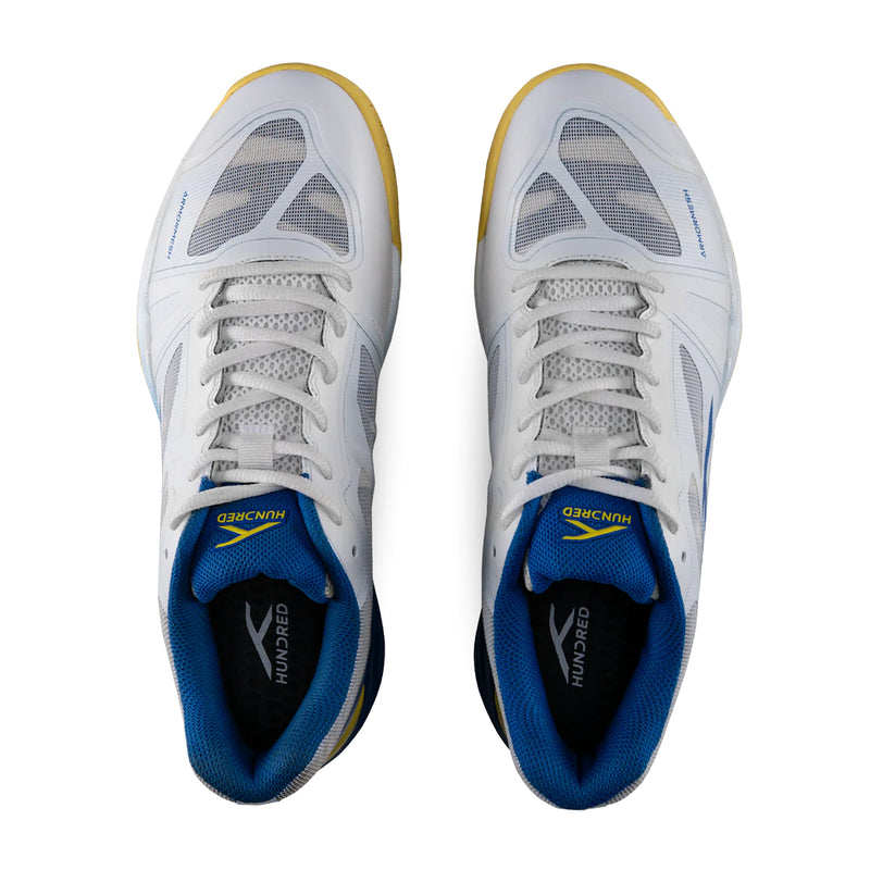 Hundred Phenom Badminton Shoes (White/Blue/Yellow) 5