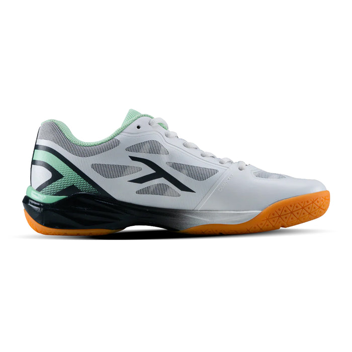 Hundred Phenom Badminton Shoes (White/Grey/Green) 2