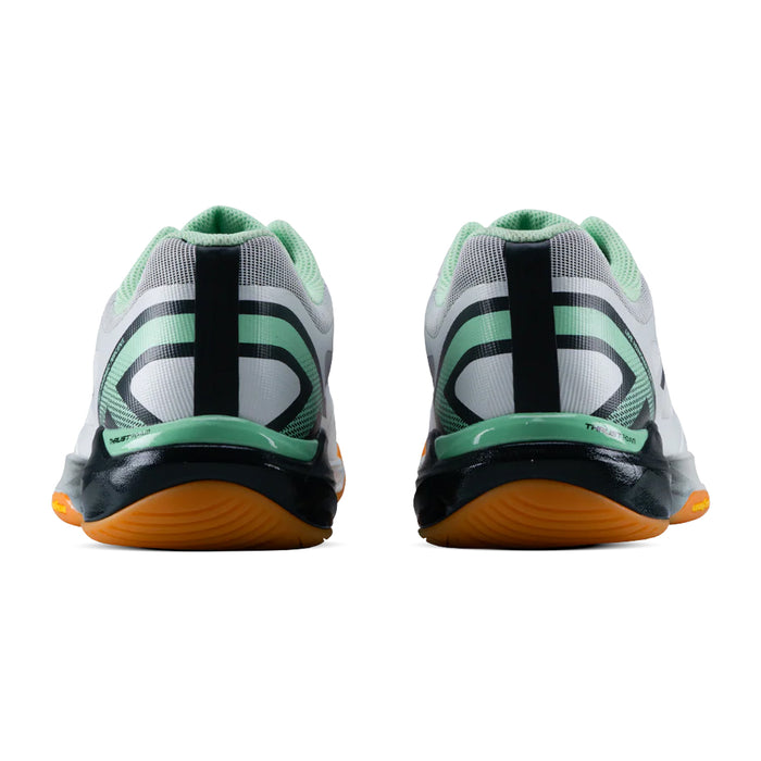 Hundred Phenom Badminton Shoes (White/Grey/Green) 4