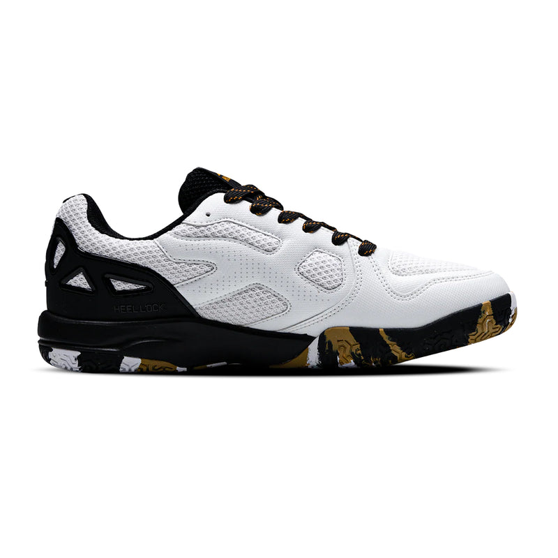 Hundred Raze Pro Badminton Shoes (White/Gold) 2
