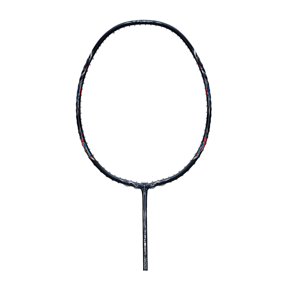 Hundred T-Fusion 300 Badminton Racket - 5U (Grey/Lime)