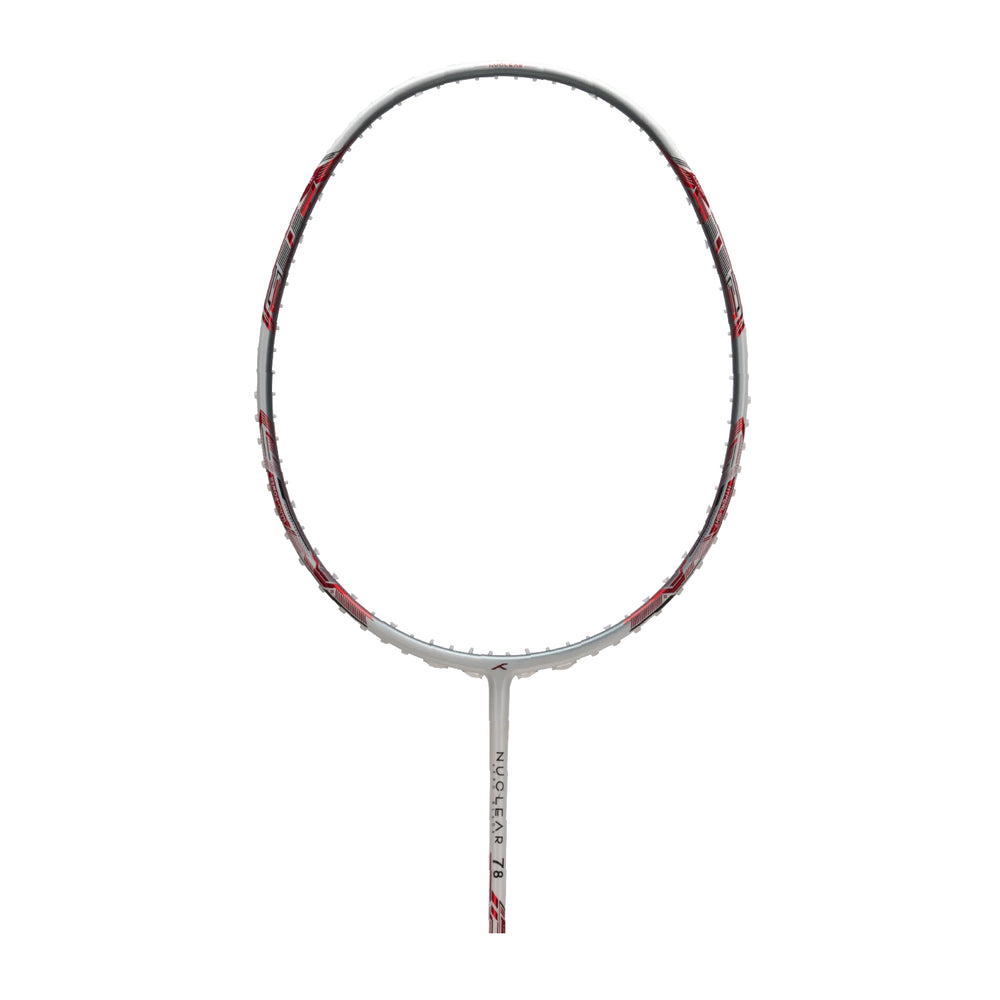 Hundred Nuclear 78 Badminton Racket (White/Red)