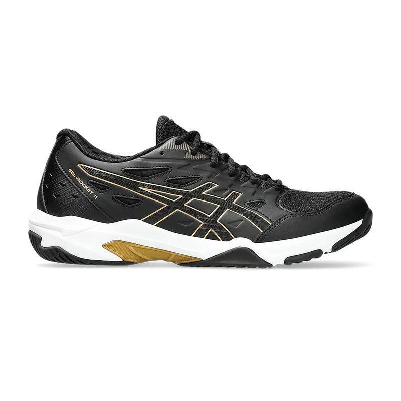 Asics Gel Rocket 11 Badminton Shoes (Black/Pure Gold) 1