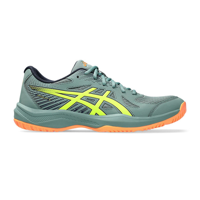 Asics Upcourt 6 Badminton Shoes (Celadon/Safety Yellow) 1