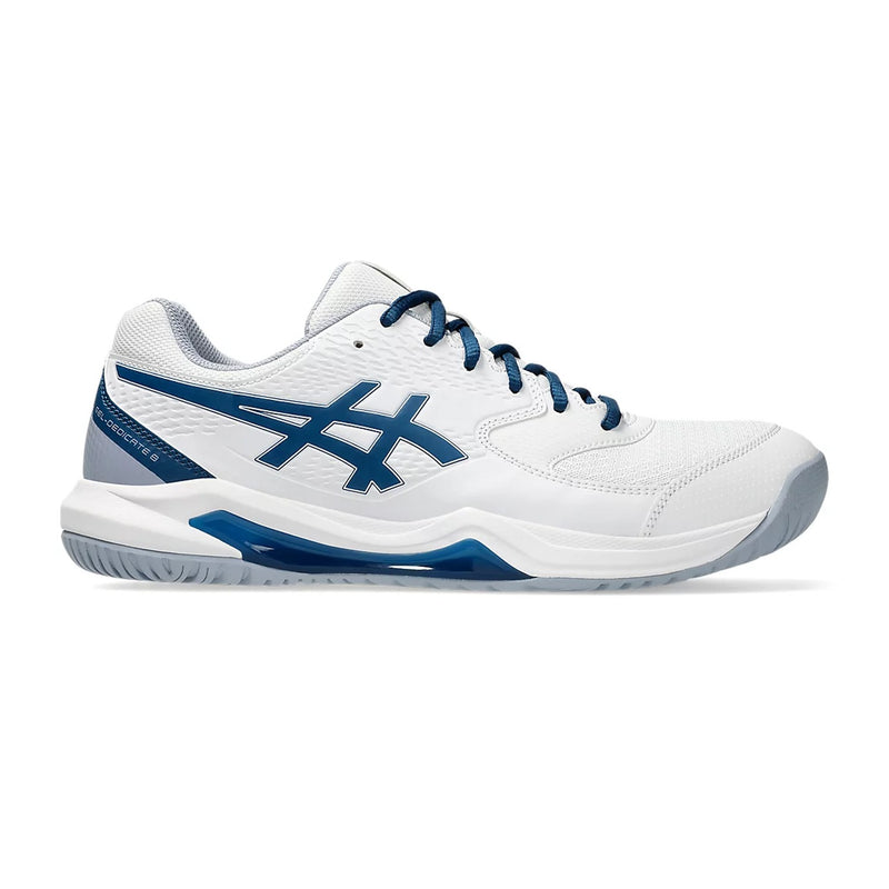 Asics Gel Dedicate 8 Tennis Shoes (White/Mako Blue) 1
