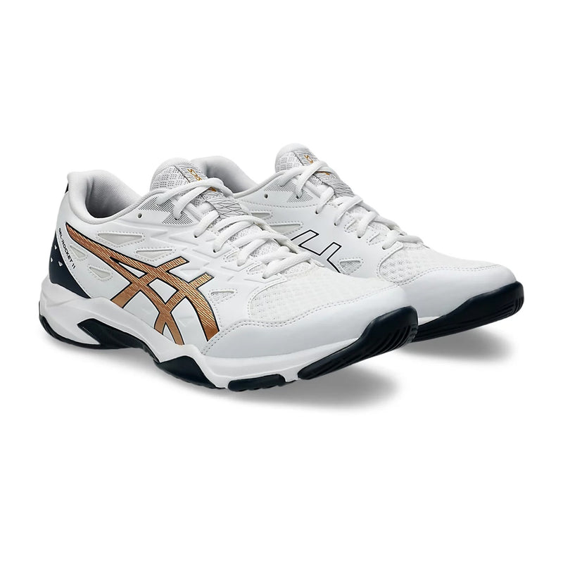 Asics Gel Rocket 11 Badminton Shoes (White/Pure Gold) 3