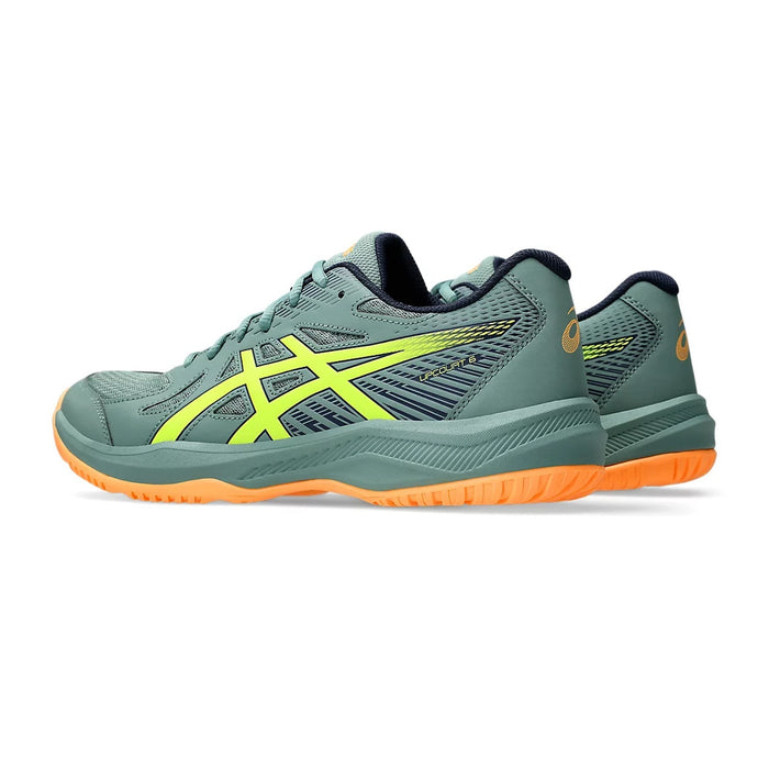 Asics Upcourt 6 Badminton Shoes (Celadon/Safety Yellow) 4