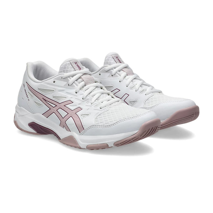 Asics Gel Rocket 11 Badminton Shoes (White/Watershed Rose) 3