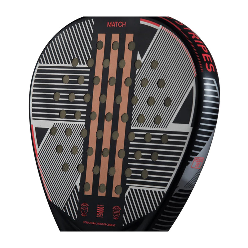 Adidas Match 3.3 Padel Racquet - (Black/Red) 4
