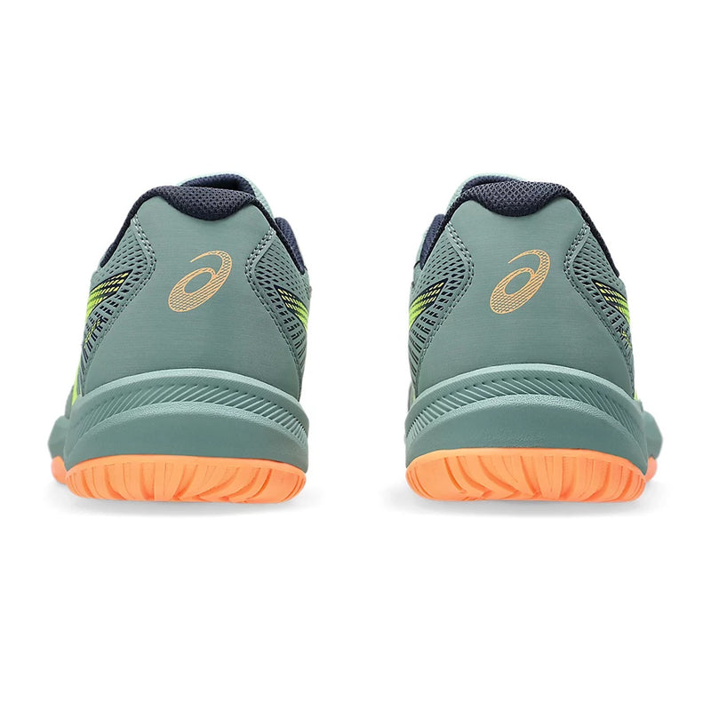 Asics Upcourt 6 Badminton Shoes (Celadon/Safety Yellow) 5